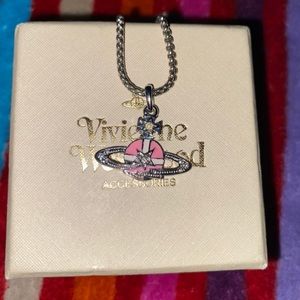 Pink Star Orb Vivienne Westwood chain necklace